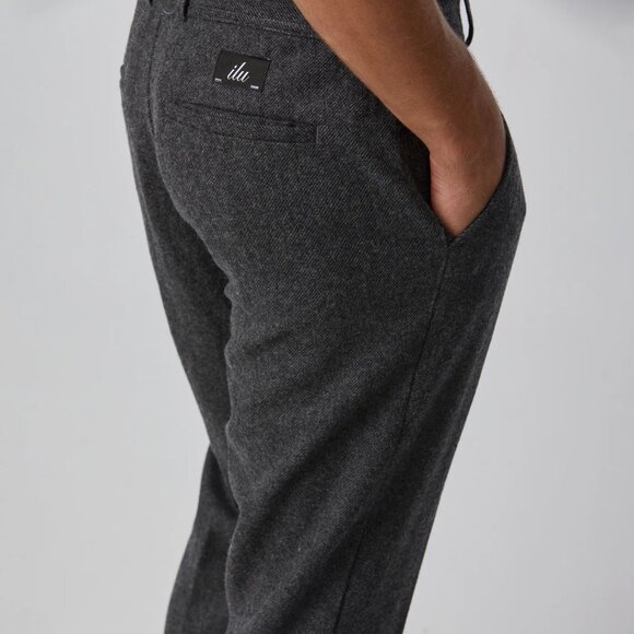 I LOVE UGLY Slim Kobe Pant in Charcoal Wool - Picture 4 of 5